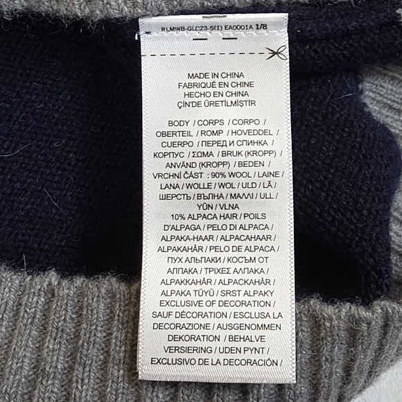 Polo Ralph Lauren Wool Alpaca Color-block Knit Crewneck Sweater Mens XL  Preppy - Picture 7 of 10